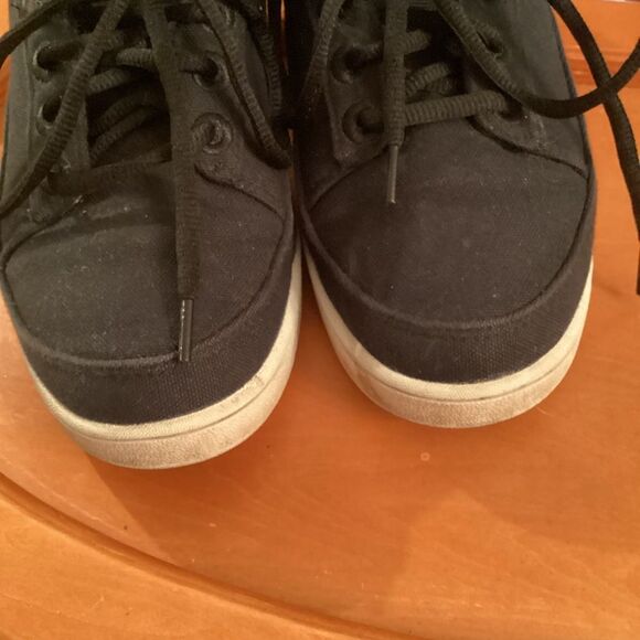 ALLBIRDS WOMENS SIZE 8 NATURAL BLACK CANVAS PACERS SNEAKERS - Picture 10 of 11